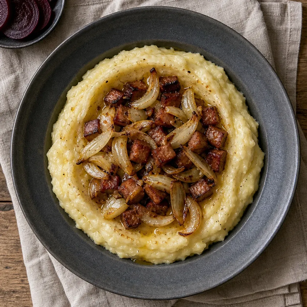 Mashed Potatoes with Bacon and Onion