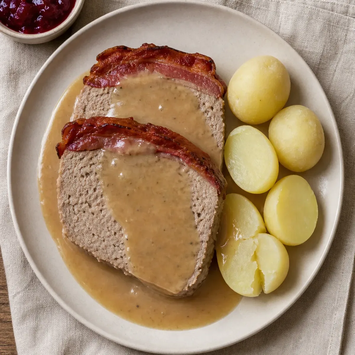 Danish Meatloaf with Bacon