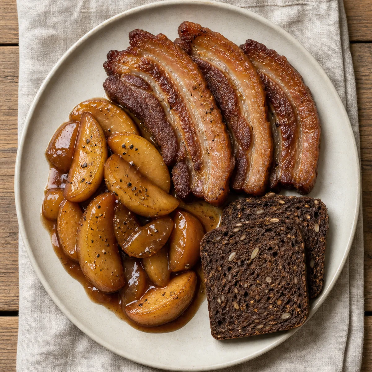 Fried Pork with Apples