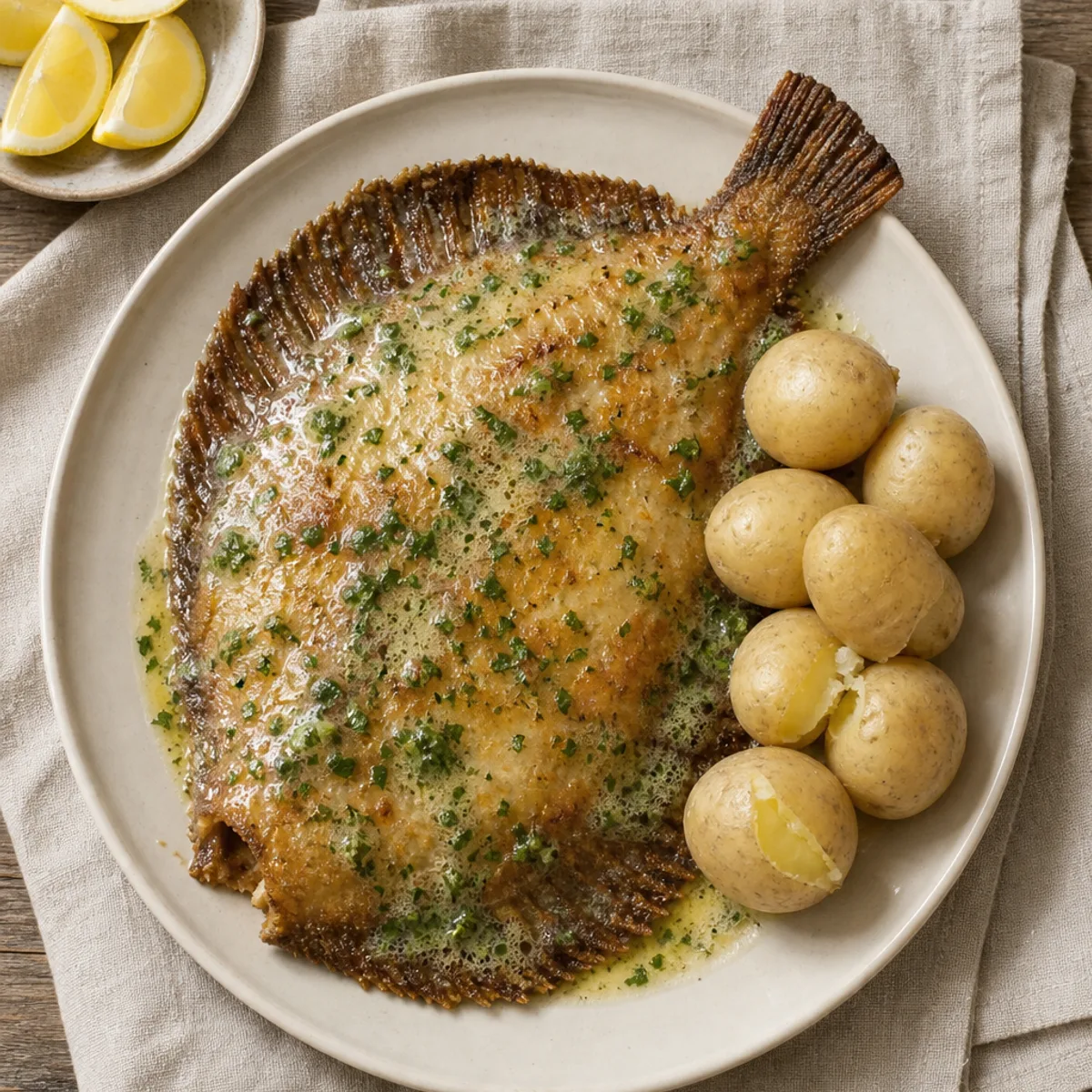 Pan-fried Plaice with Parsley Butter